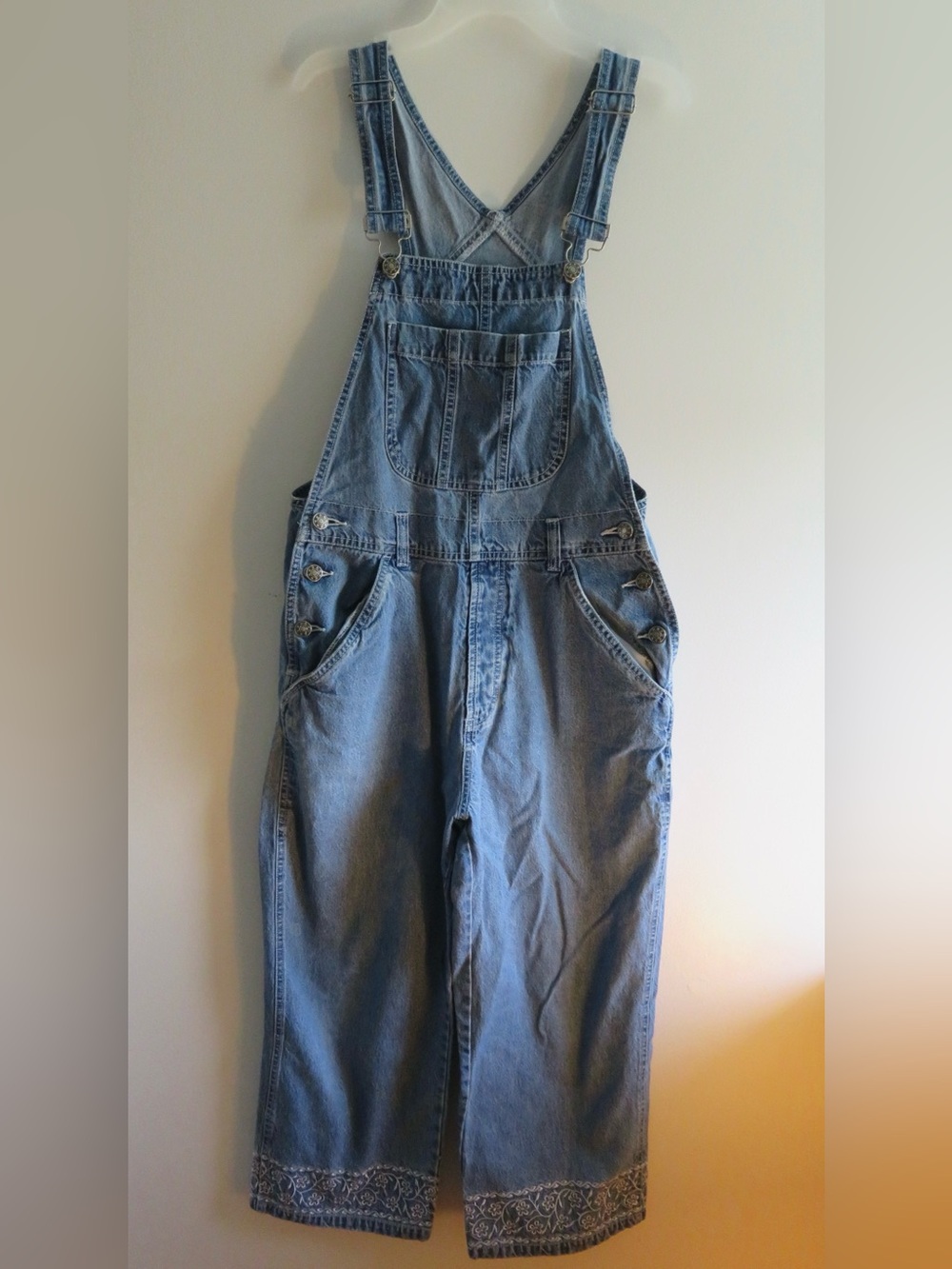Vintage overalls with floral details